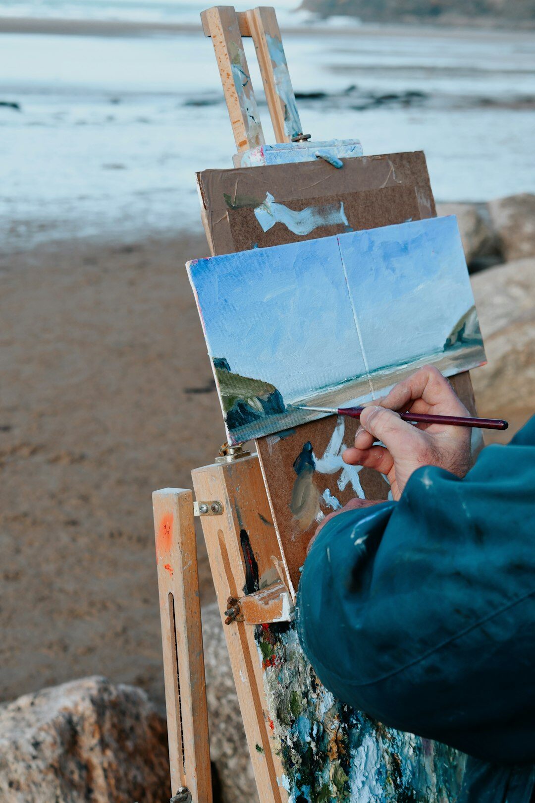 artist painting landscape