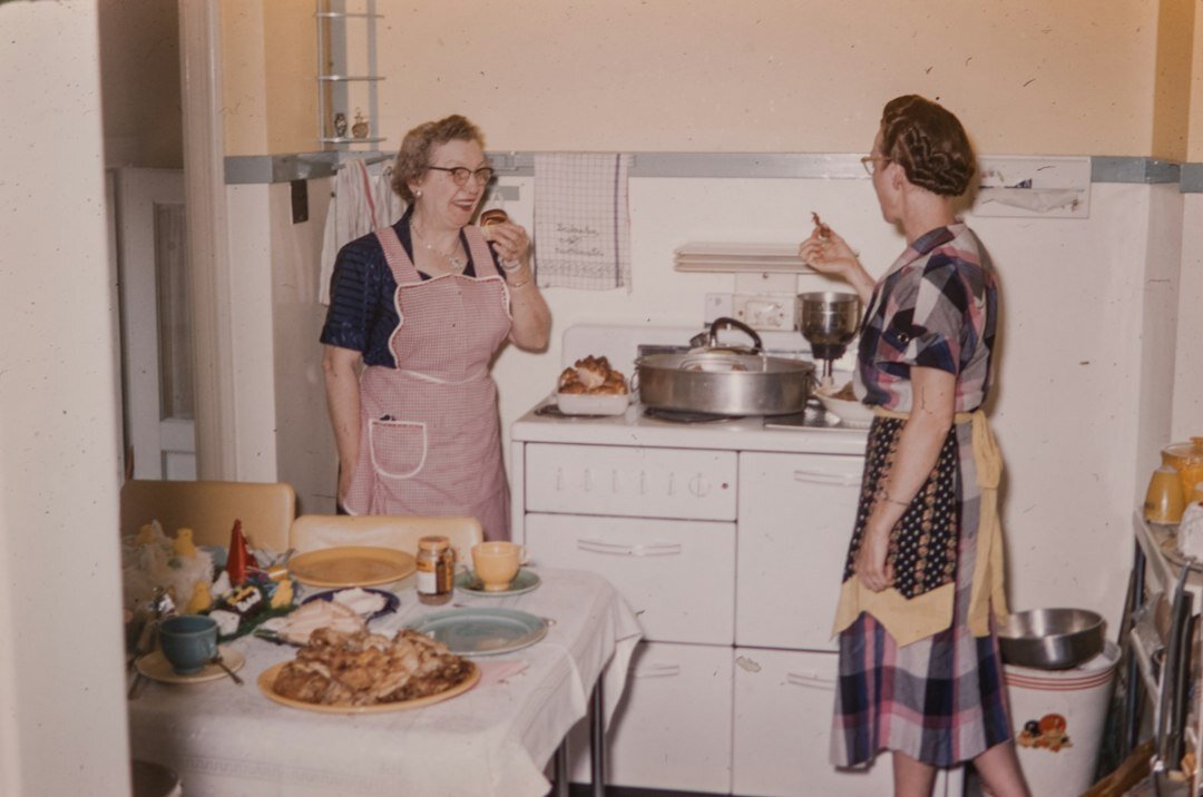 woman cooking in kitchen